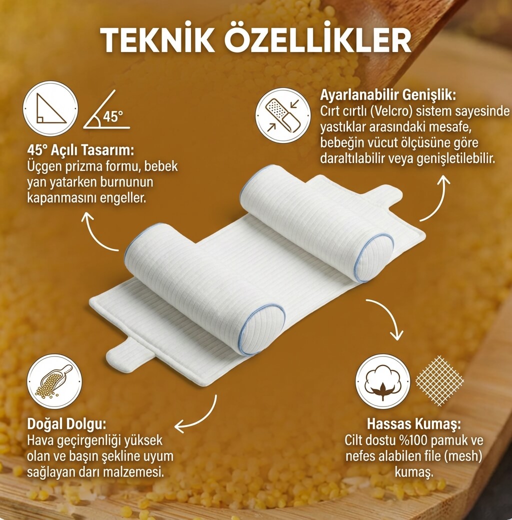 Baby PUF Ortopedik Bebek Kafa Yastığı